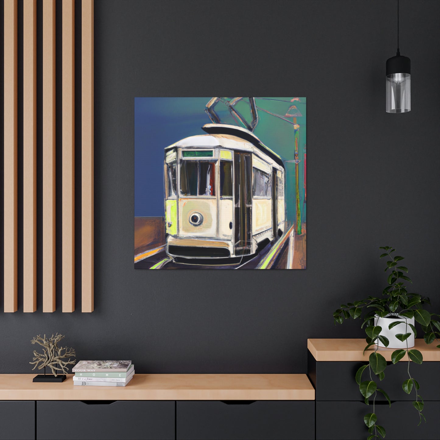 Tram in the Twilight - Canvas