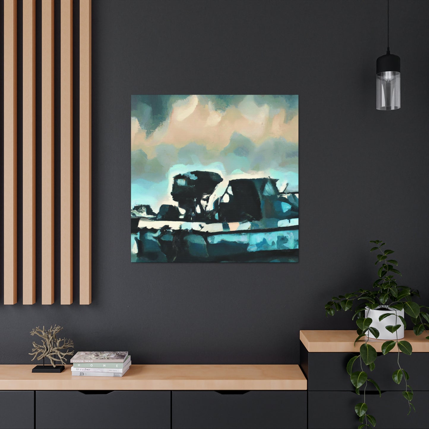 "Fishing Boat Reflection Bright" - Canvas