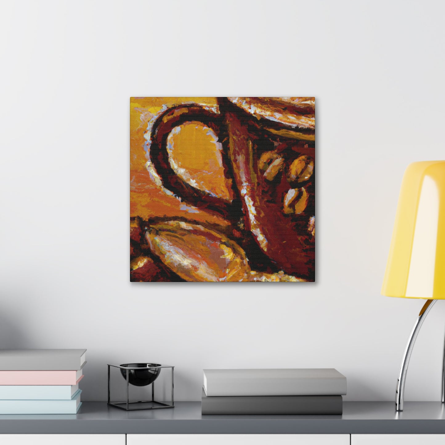 "Coffee: Impressionistic Sip" - Canvas