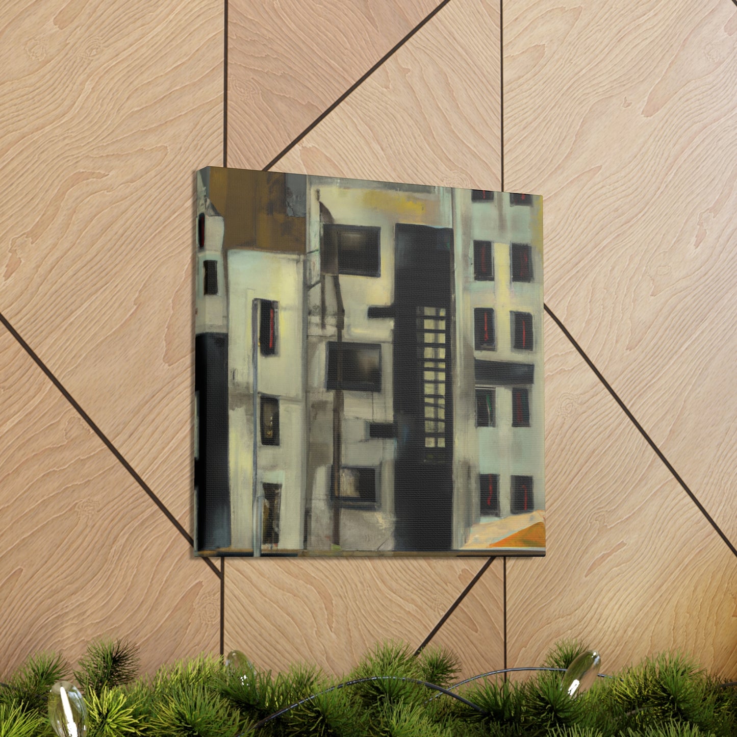 "Expressionist Cityscape Roar" - Canvas