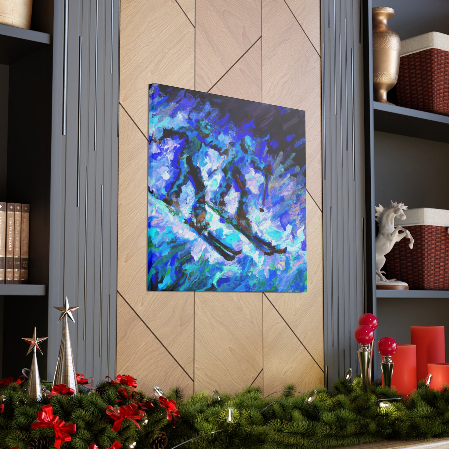 Skiing in Impressionism - Canvas