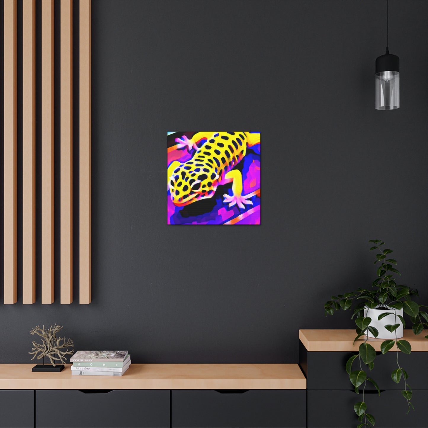 "Gecko's Urban Canvas" - Canvas