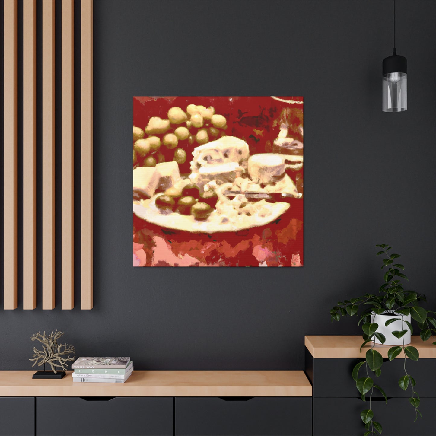 Cheese and Grapes Ablaze - Canvas