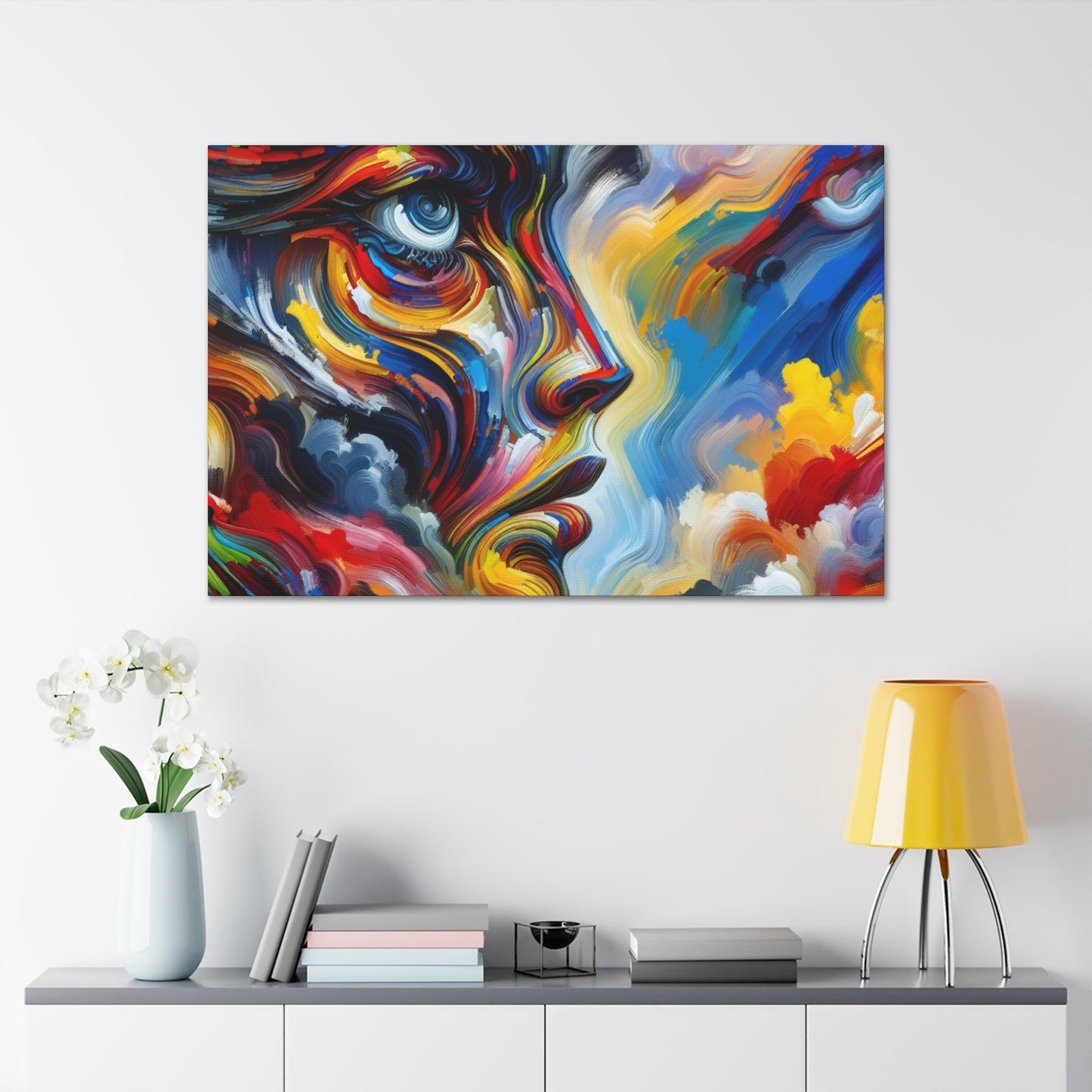 "Reflections Unleashed: Midnight Symphony" - Canvas