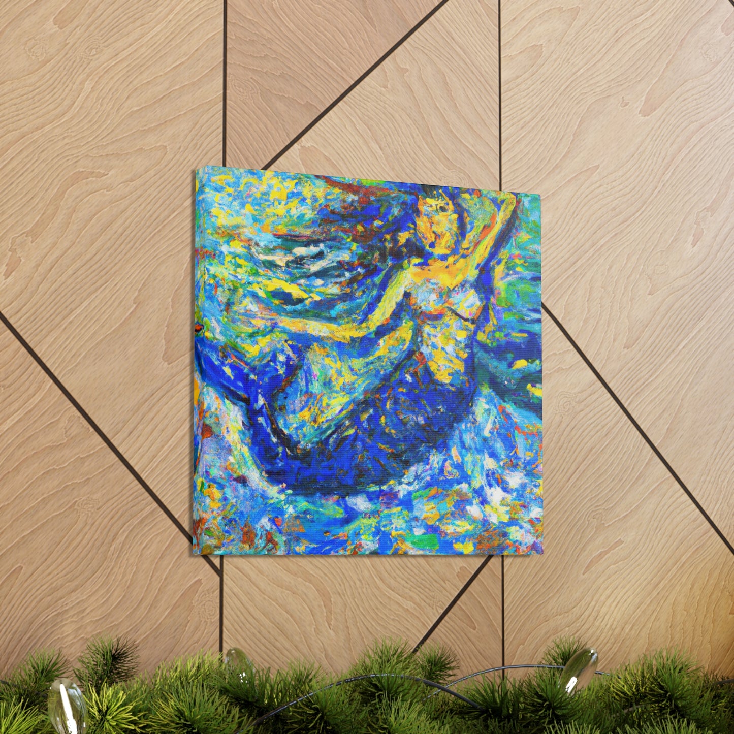 Mermaid in Moonlight - Canvas