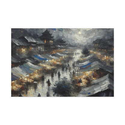 Moonlit Bazaar Serenade - Canvas