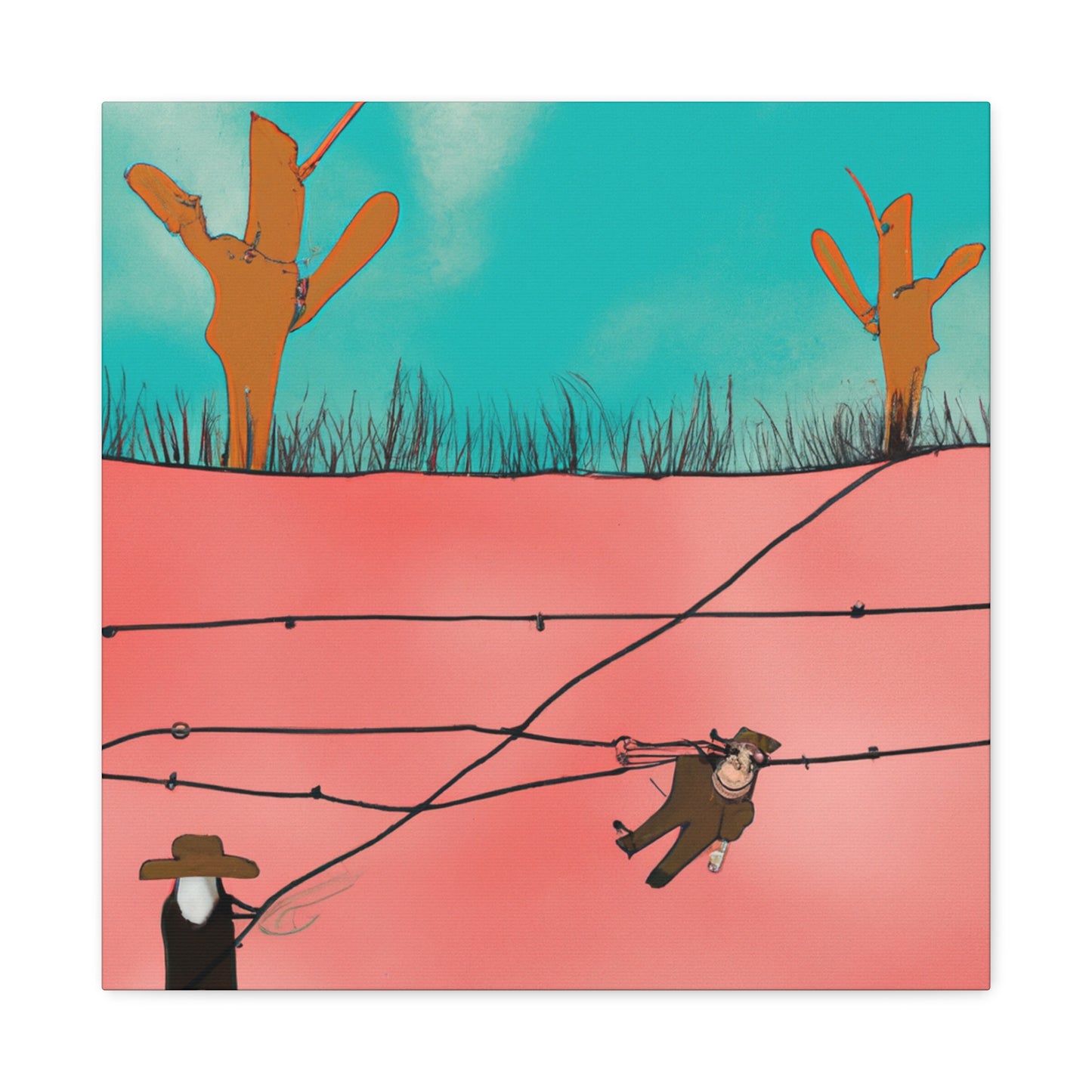 "Barbed Wire Freedom" - Canvas