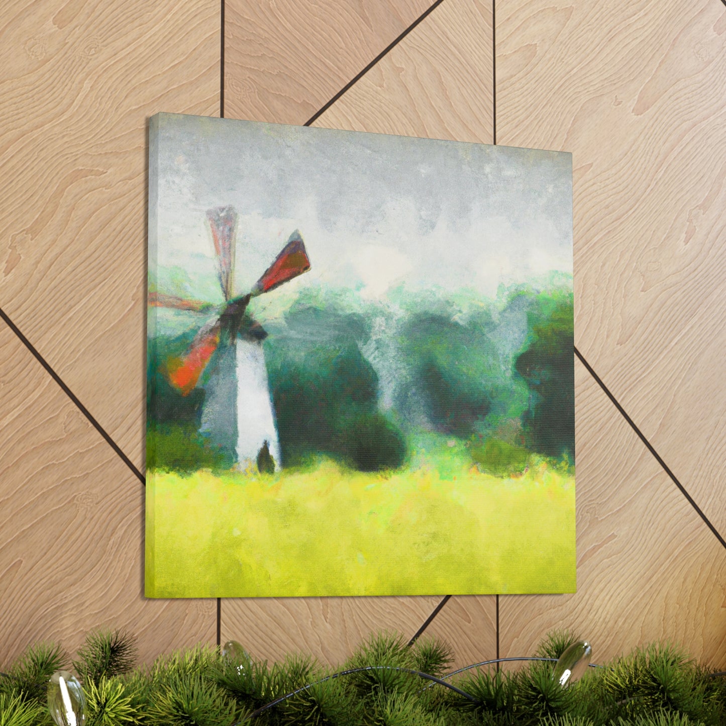 Windmill in a Sunset - Canvas