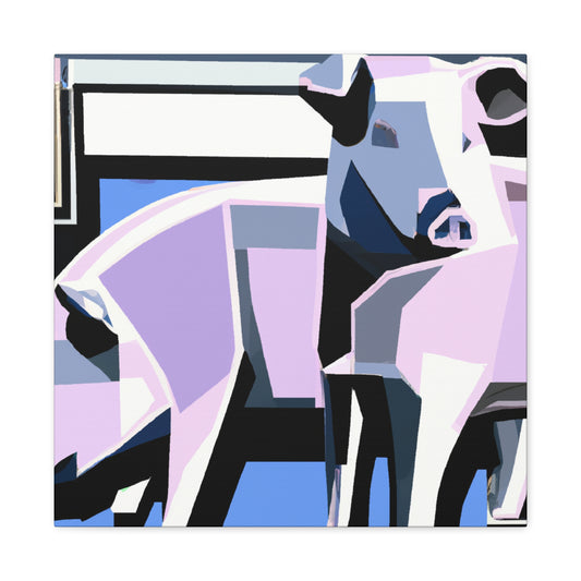 Pig in Art Deco - Canvas