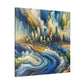 "Cityscape Serenity: Portland" - Canvas