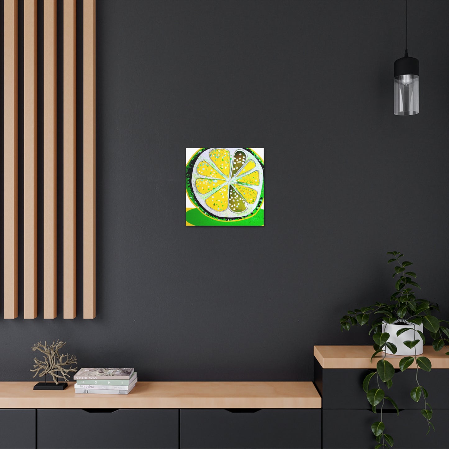 Lemon Folk Art Painting - Canvas