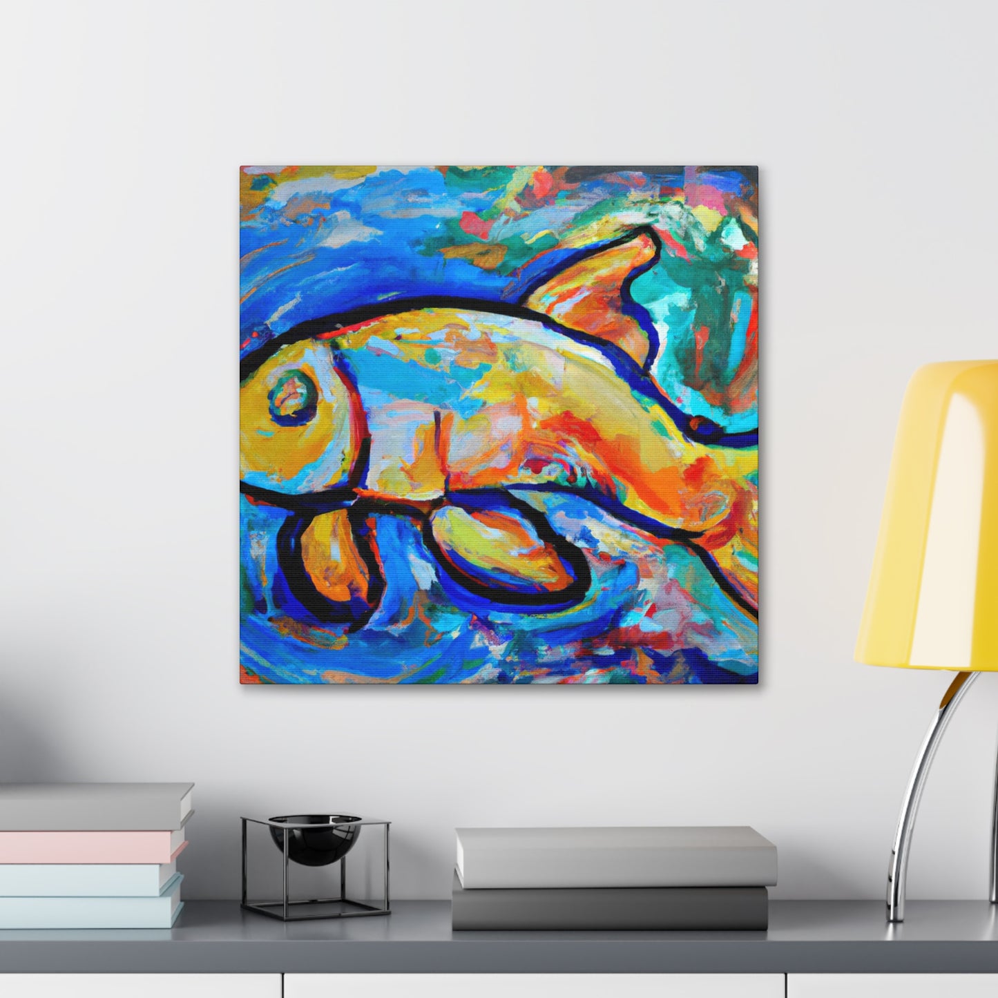 Rainbow Fish Abstracted - Canvas