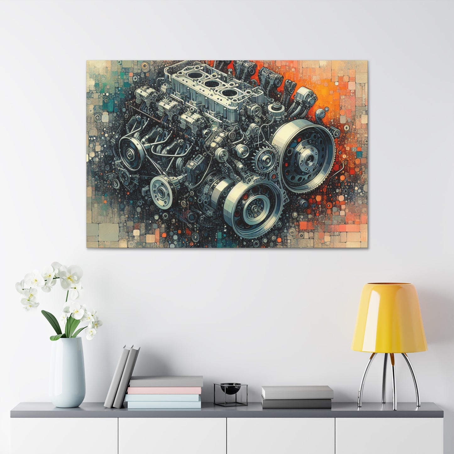 "Chiseled Mechanical Symphony" - Canvas