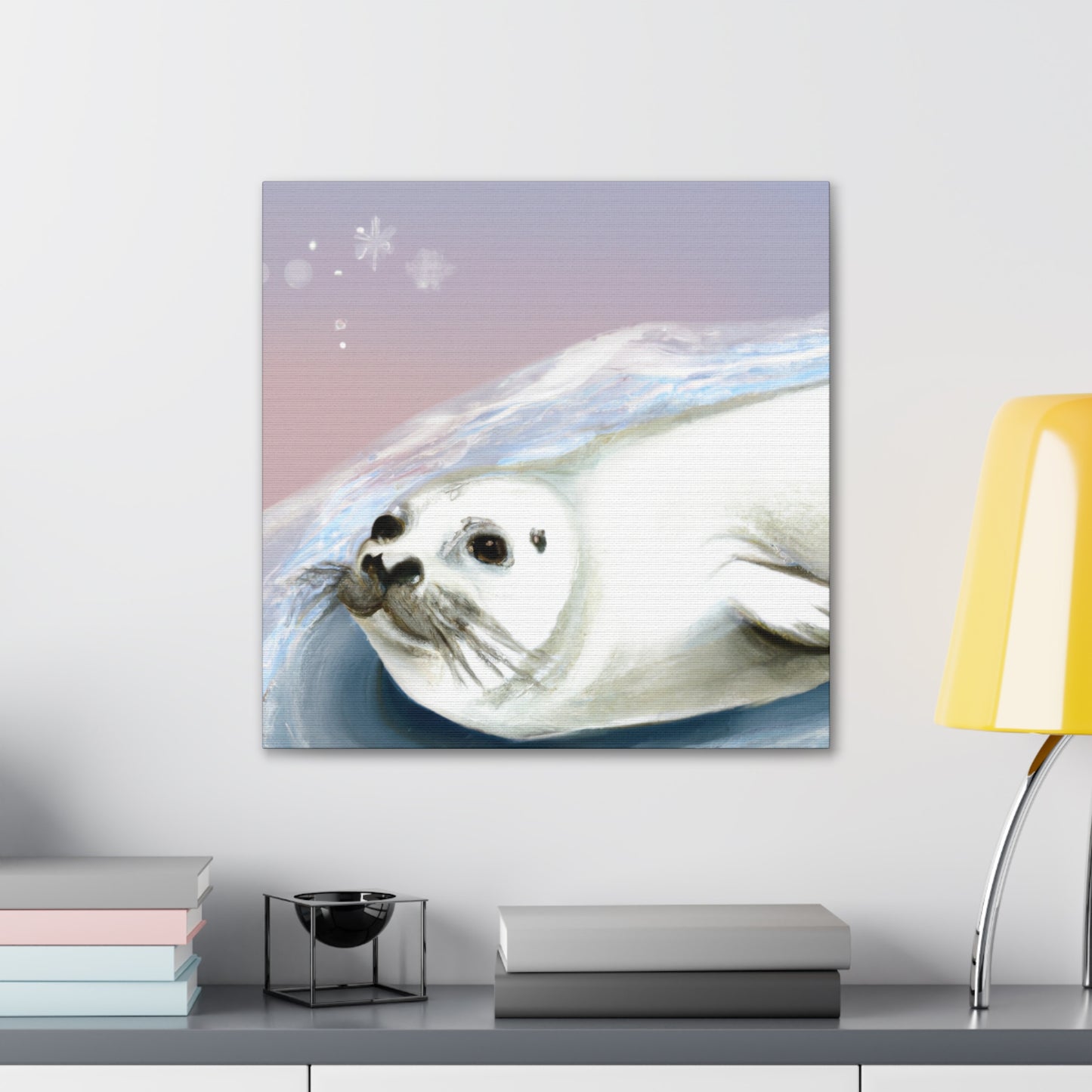 Harp Seal in Art Deco - Canvas