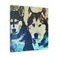 "Huskies in Distant Hues" - Canvas