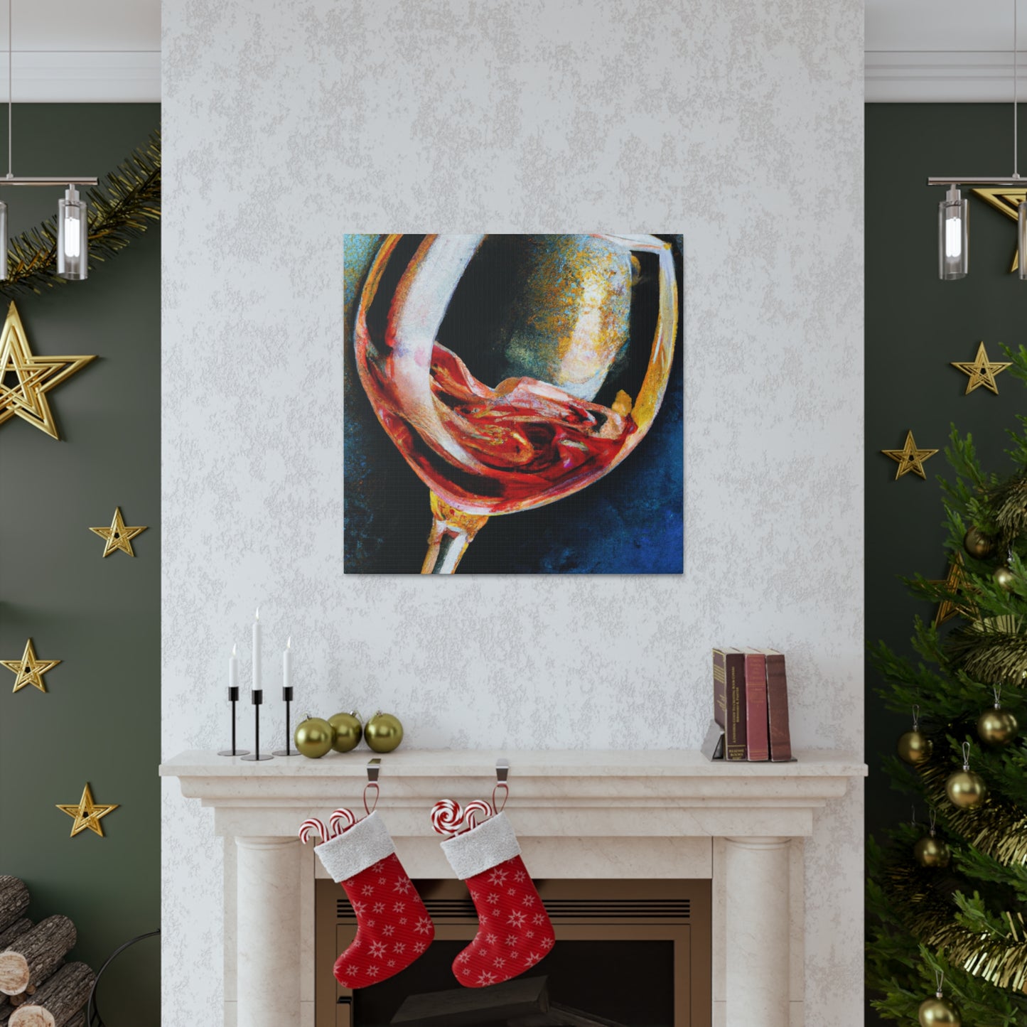 Glass of Fruity Wine - Canvas