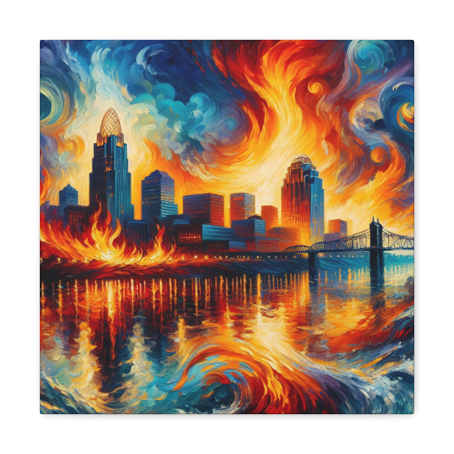 "City of Whirling Colors" - Canvas