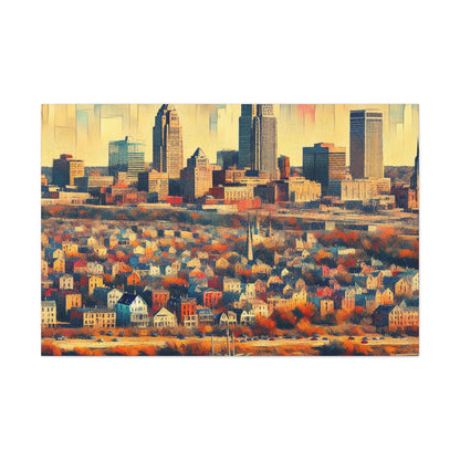 "Vibrant Hues of Omaha" - Canvas