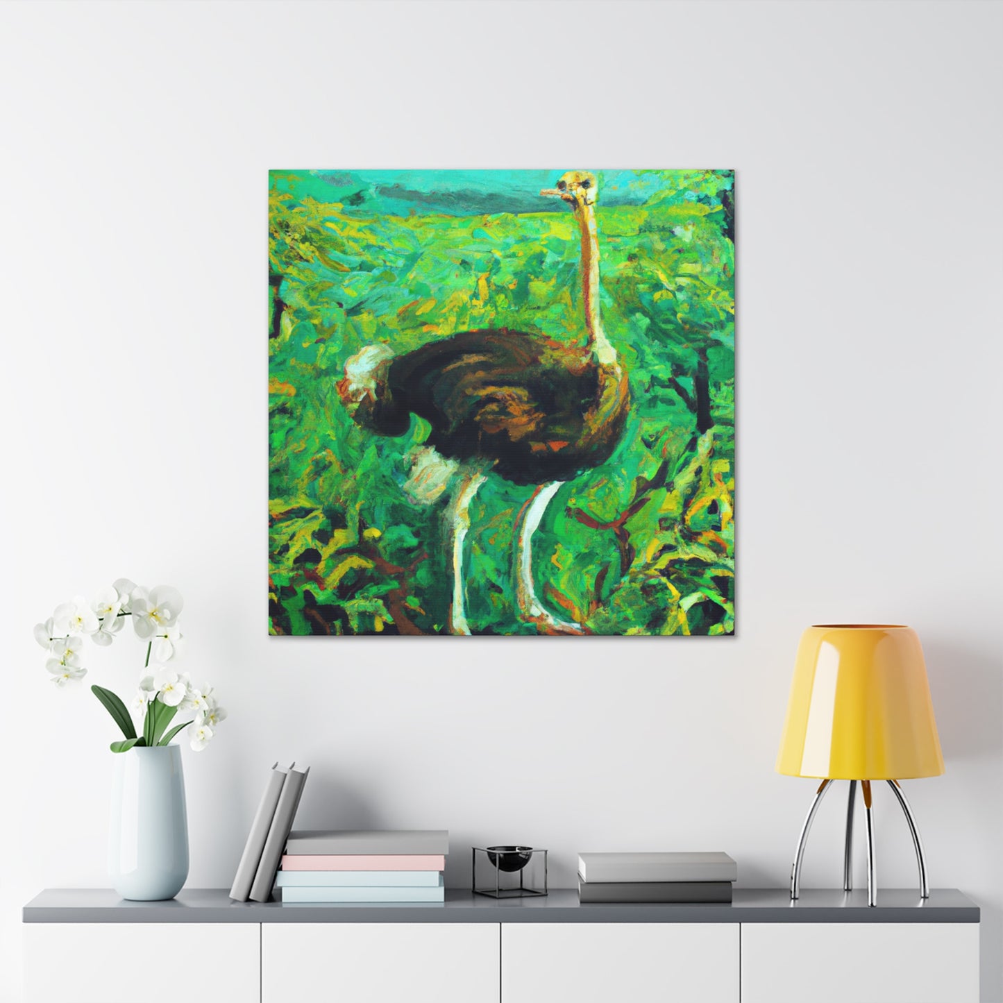 "Ostrich in Splendor" - Canvas