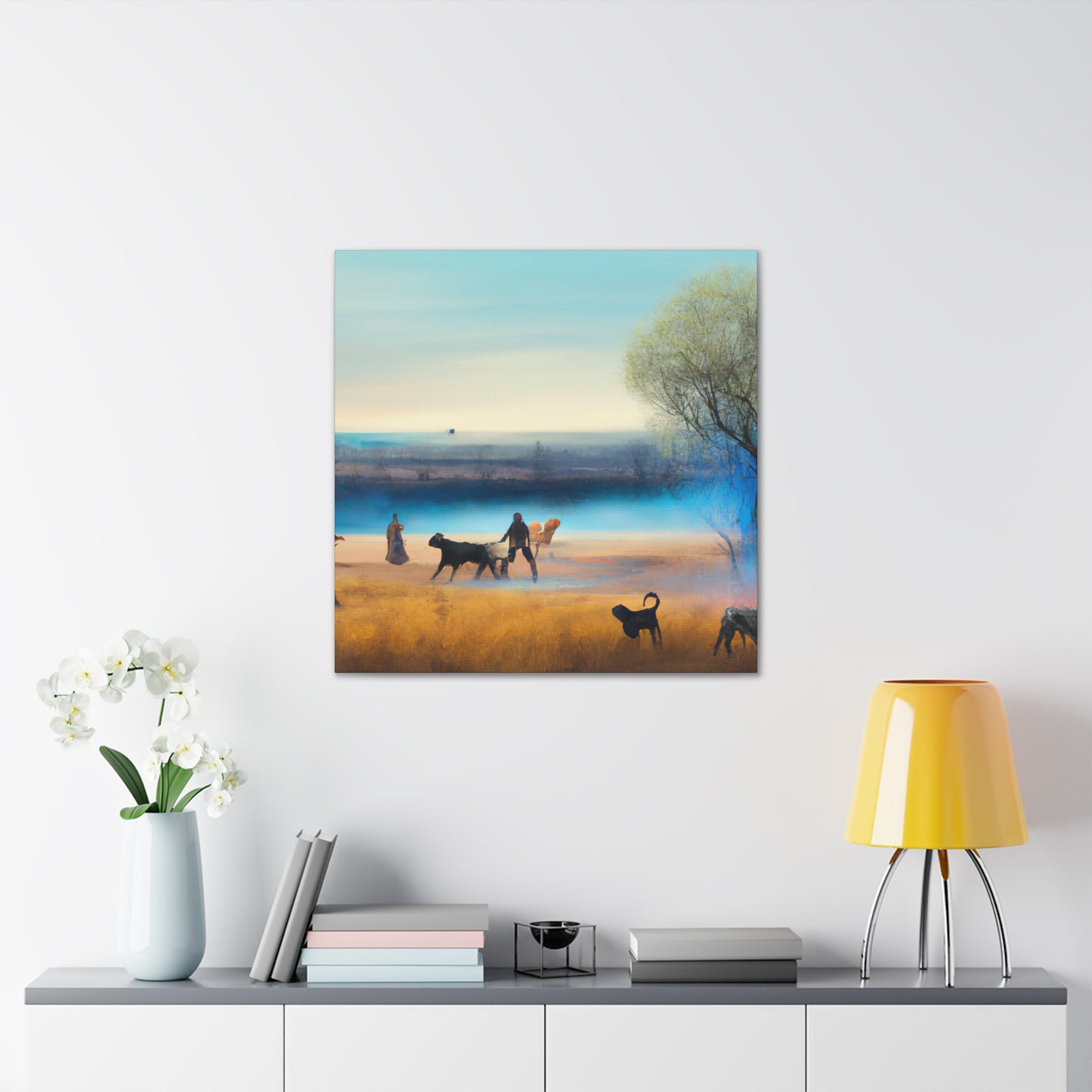 "Cattle Herding vista" - Canvas