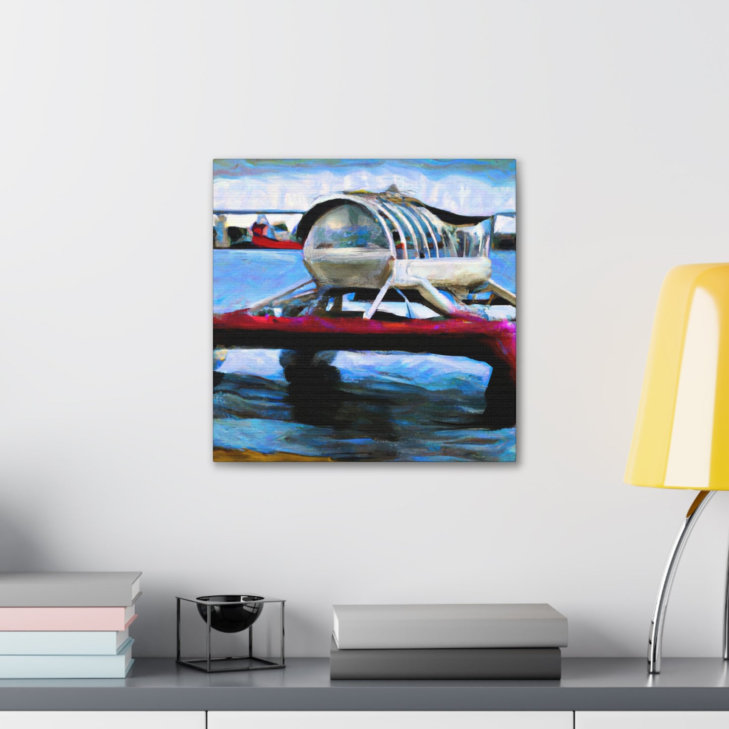 "Pontoon Boat Mirages" - Canvas