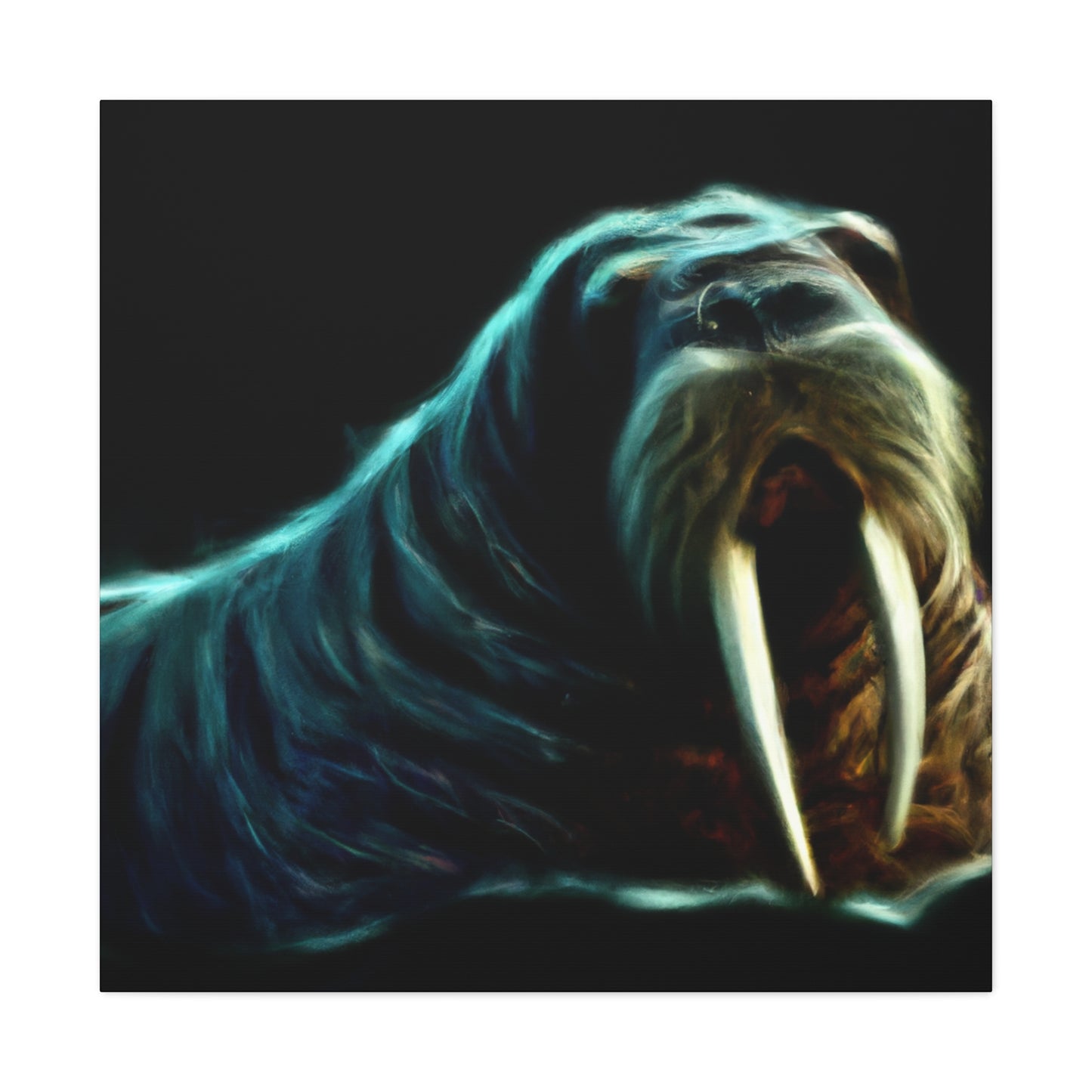 Walrus in Watercolor. - Canvas