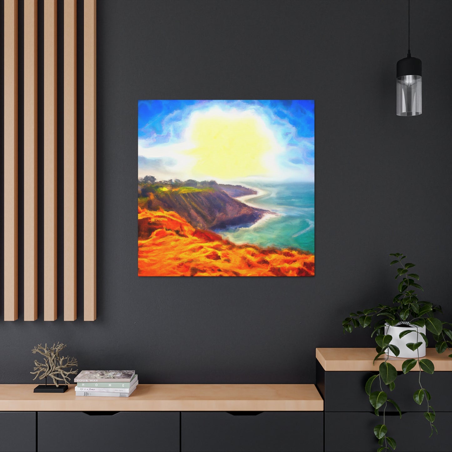 Vast Moonlight Coastline - Canvas