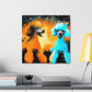 Poodle in Neon Hues - Canvas