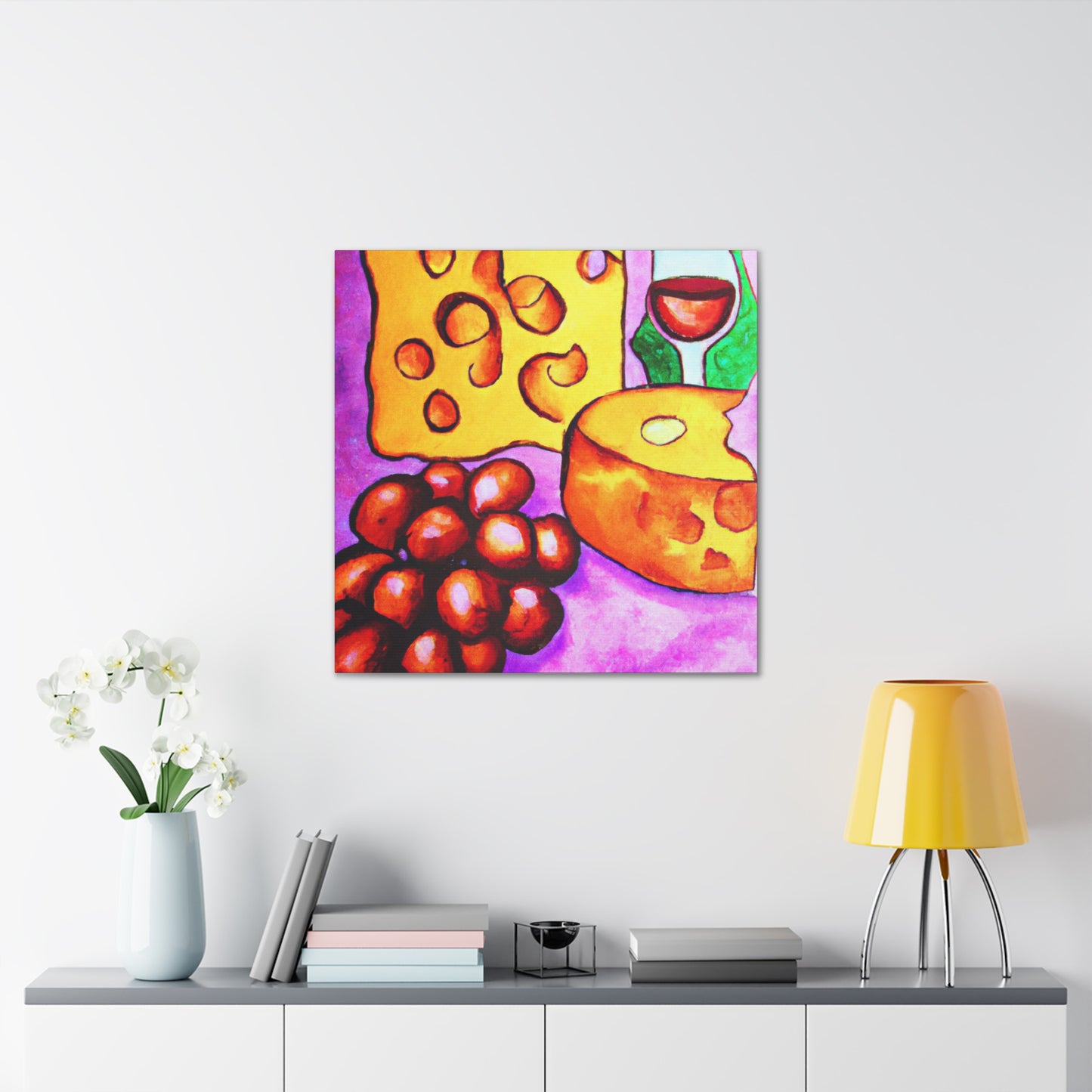 "Glorious Cheese and Grapes" - Canvas