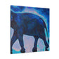 Elephant in Impressionism - Canvas