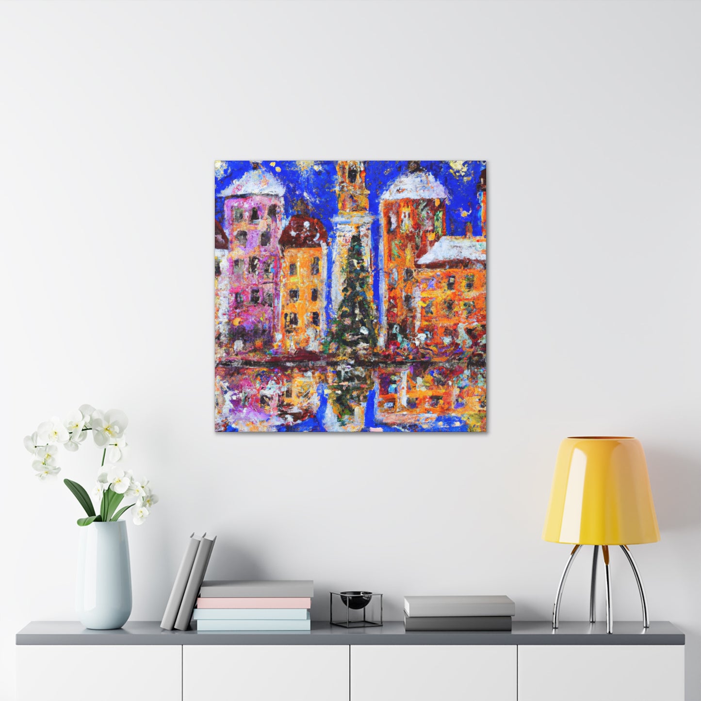 City Square Reflection - Canvas