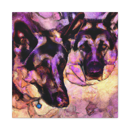 German Shepherd Sunburst. - Canvas