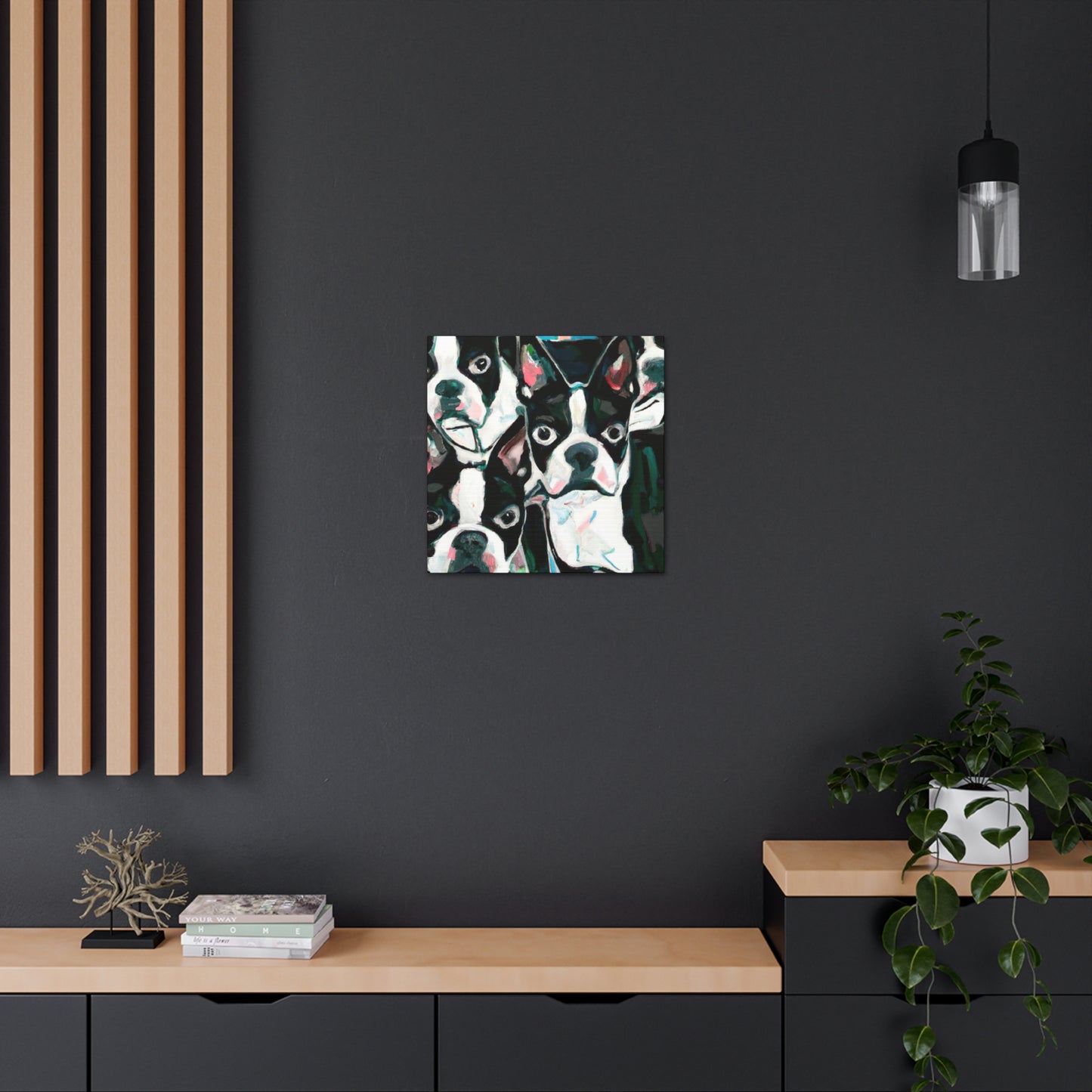 "Boston Terrier Expressionism" - Canvas