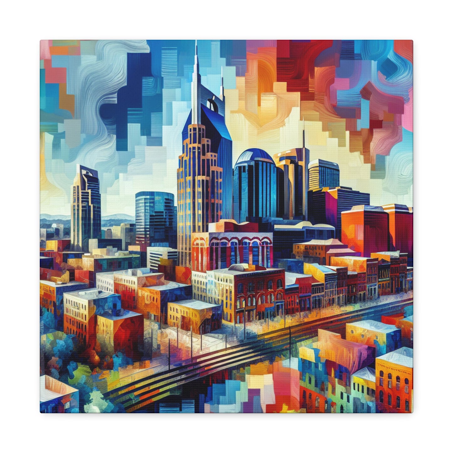 Vibrant Melodies of Nashville. - Canvas