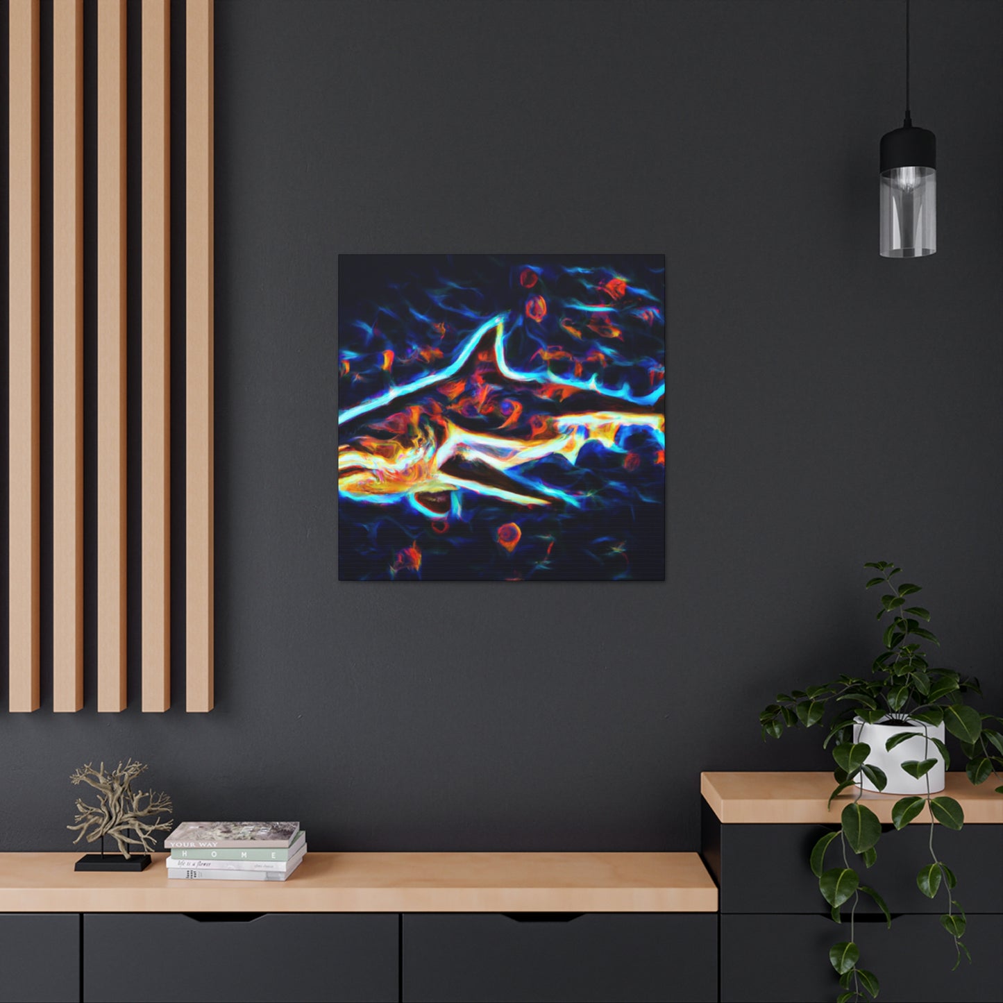 Great White Shark Abstraction - Canvas