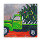 "Vintage Christmas Delivery Truck" - Canvas