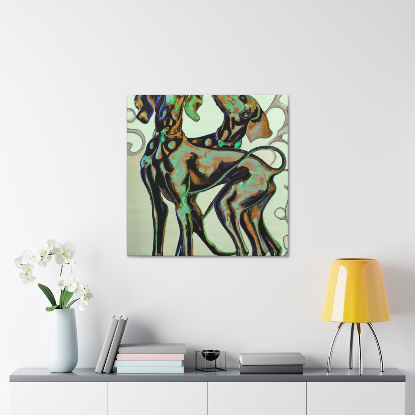 "Regal Weimaraner Majesty" - Canvas