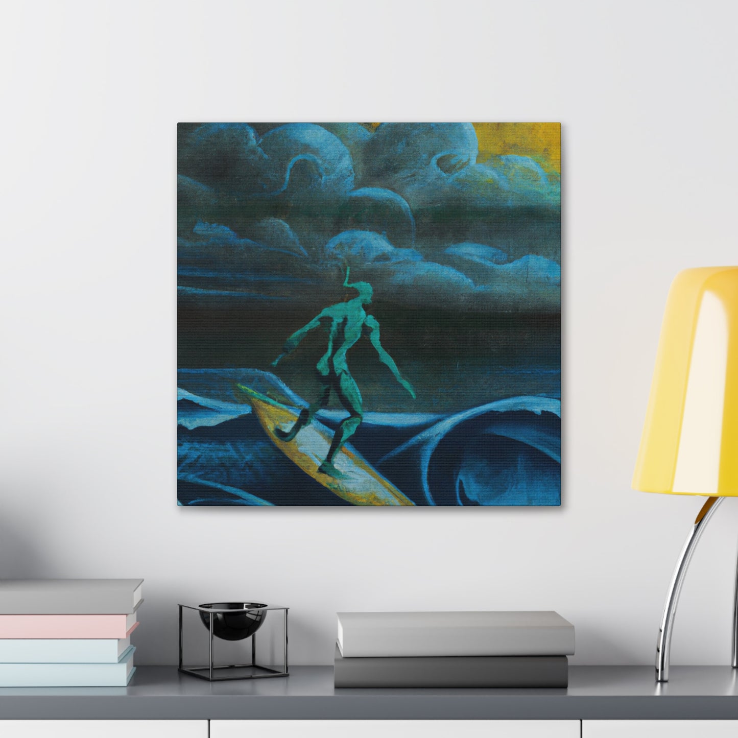 "Surfer on a Wave" - Canvas