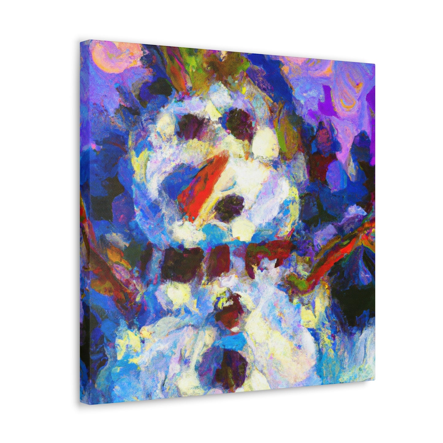 Snowman in Wintertime - Canvas