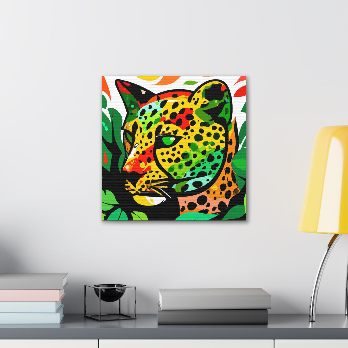 "Leopard in Moonlight" - Canvas