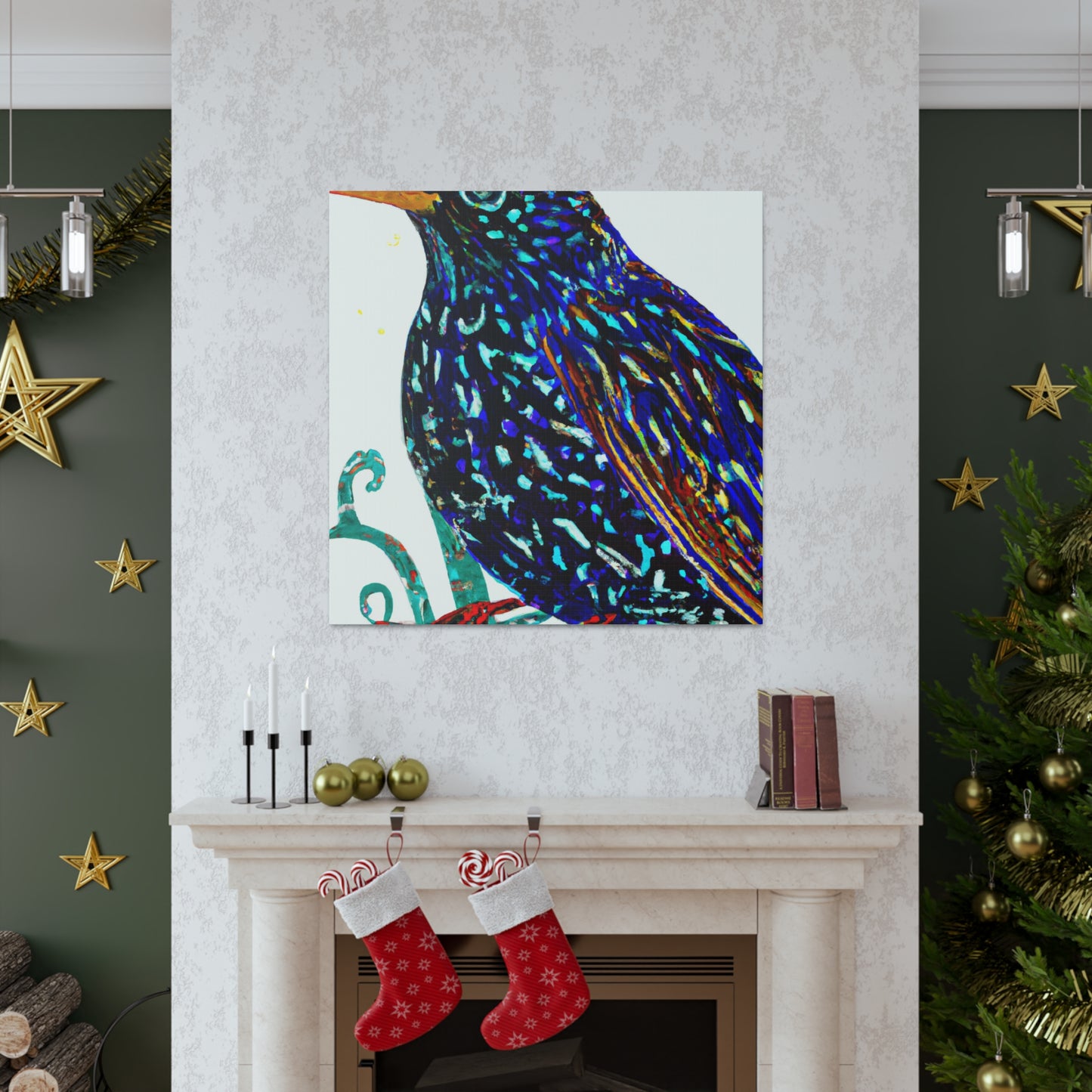 European Starling Reflection - Canvas