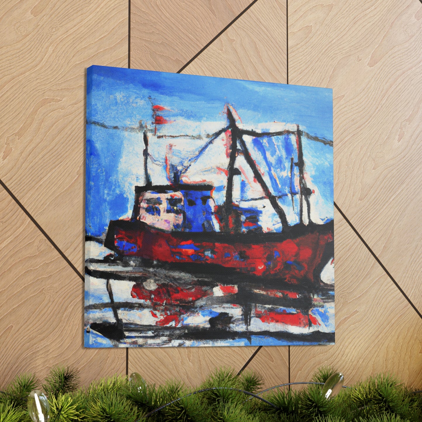 "Fishing Boat Encountering Storm" - Canvas