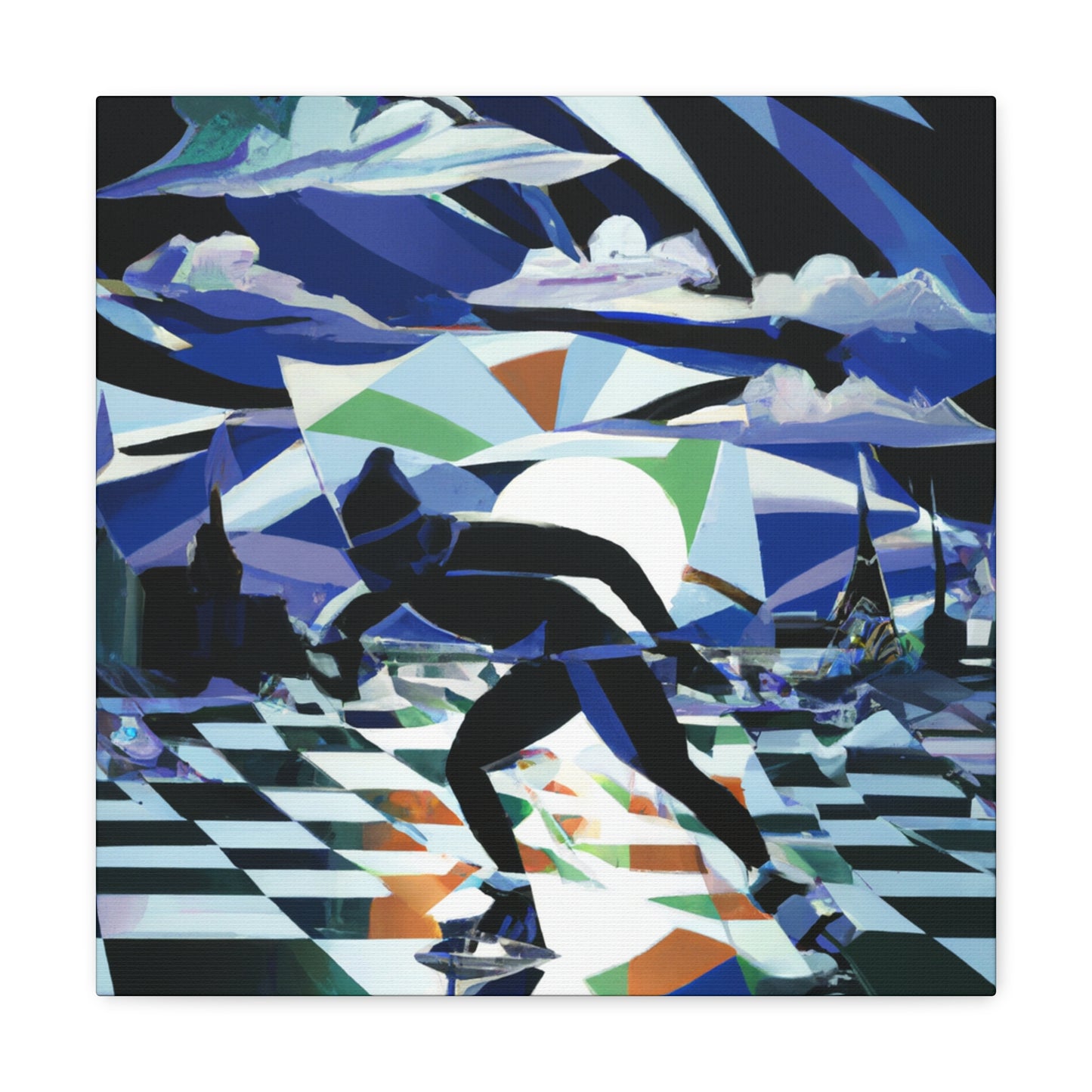 "Skating in the Jazz Age" - Canvas