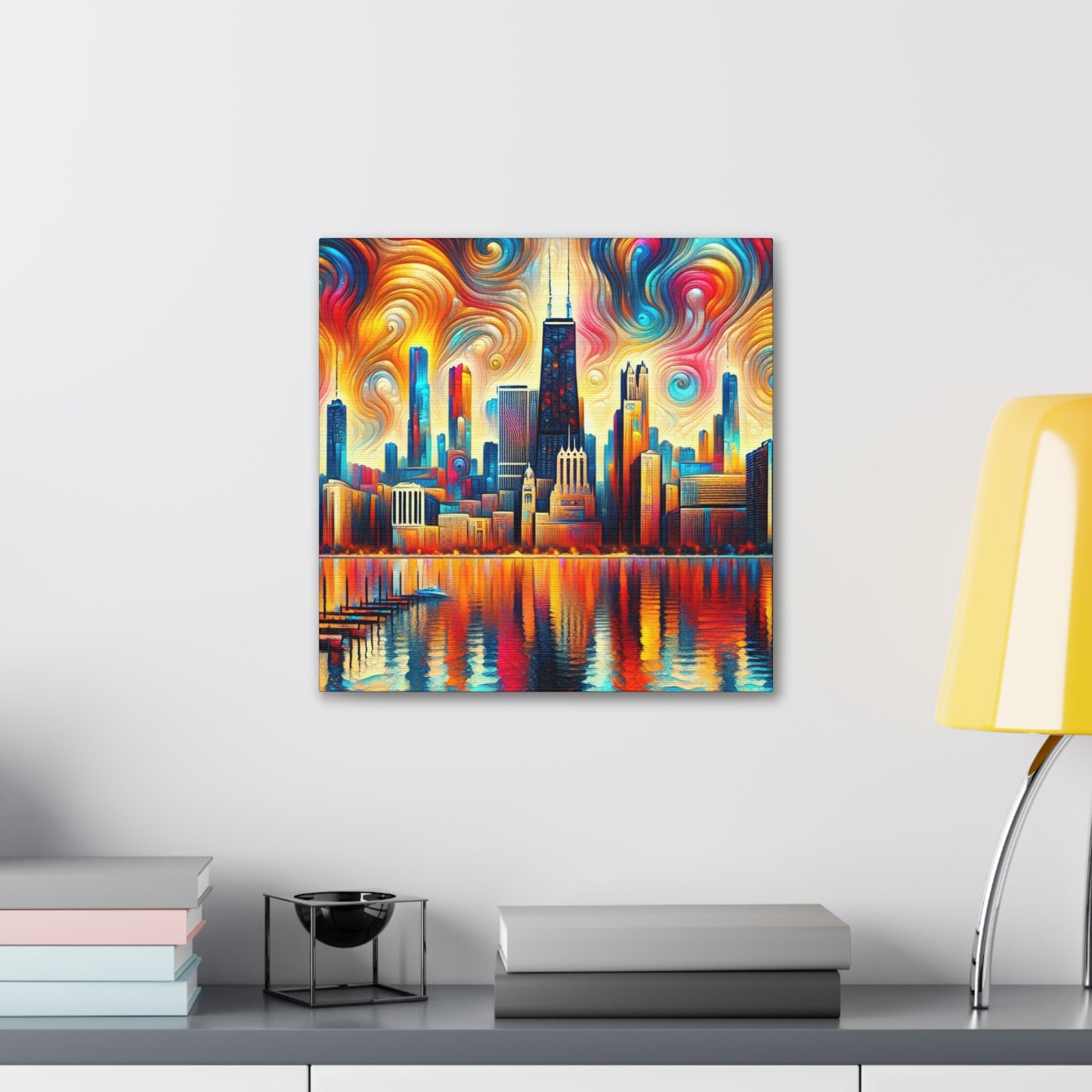 "Concrete Dreamscape: Chicagoland" - Canvas