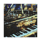 "Piano in Moonlighting" - Canvas