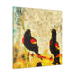 Red-Winged Songbird Reflection - Canvas