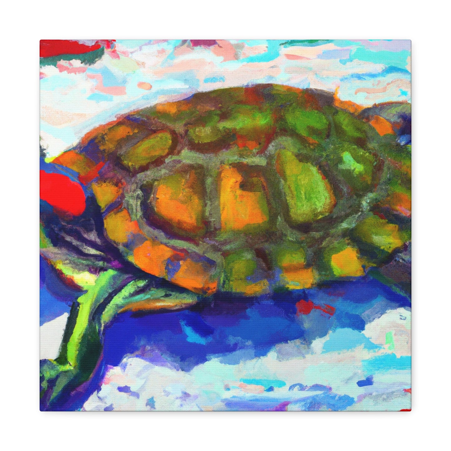 "Turtle's Coppery Shell" - Canvas