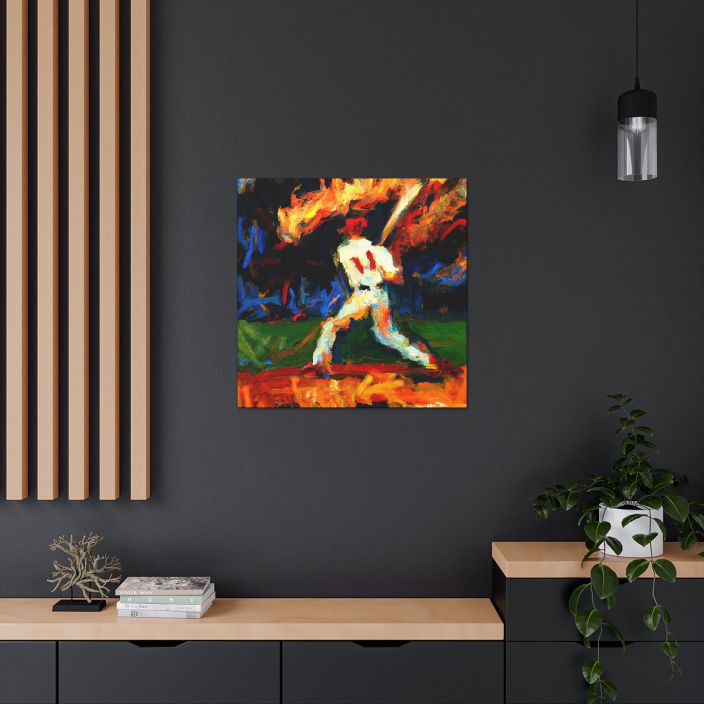 Catching a Fly Ball - Canvas