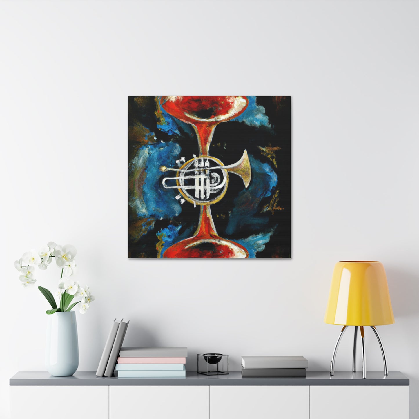 "Blowing the Trumpet Loudly" - Canvas