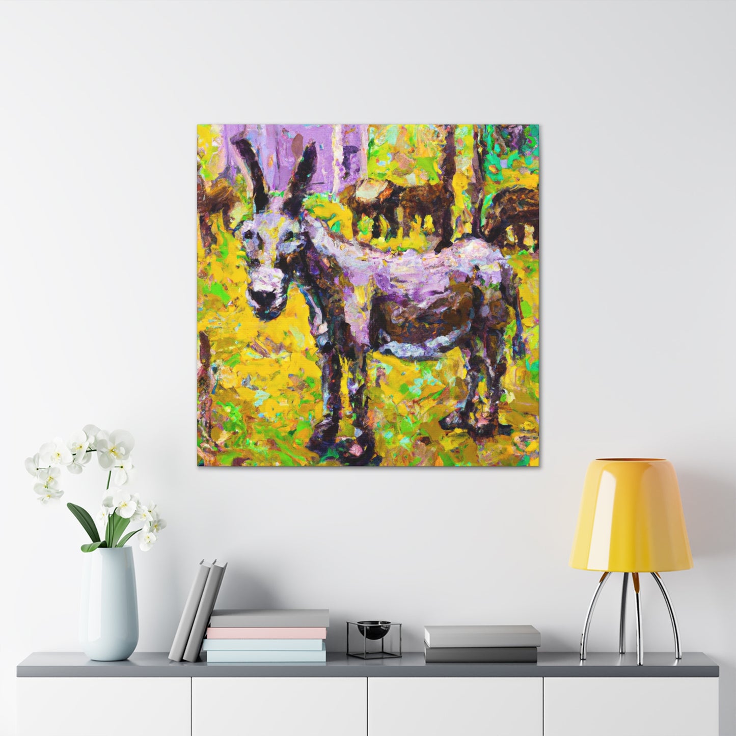 "Donkey in Impressionism" - Canvas